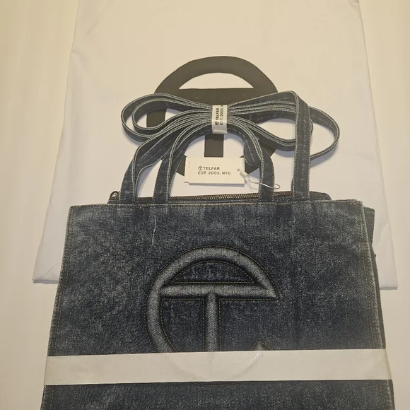 Telfar- Medium Denim Shopper - Blue - Picture 16 of 16